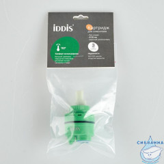 Картридж керамический для смесителя, 35 мм, без ножек, с верхним уплотнителем, IDDIS, 999C35D1SM