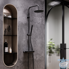 Душевая система Damixa Scandinavian Pure 936780300 (черный матовый)