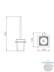 Ершик для унитаза Raglo R301.10 (хром/белый)