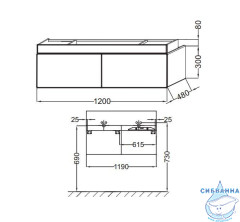 Тумба под раковину Jacob Delafon Terrace 120 EB1188-274 черный
