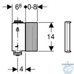 Смывной клапан для писсуара Geberit 115.801.00.1 