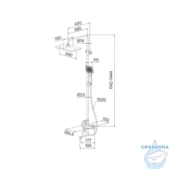 Душевая система Iddis Parker 340 PARSB3Fi06 (хром) 