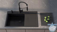 Кухонная мойка Omoikiri Akisame 86-R Side графит