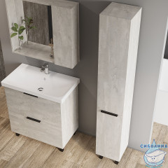 Зеркальный шкаф Viant Берлин 60 цемент VBER60C-ZSH