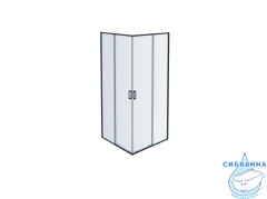 Душевое ограждение Aquatek AQ ARI KV 09020BL  90x90 профиль черный матовый, стекло прозрачное (без поддона)