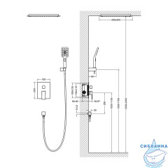 Душевая система Timo Selene  400 1 режим SX-2029/17SM (золото матовое)