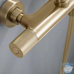 Душевая система Vincea Desire 250 1 режим VSFS-1D0TBG (брашированное золото)