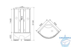 Душевая кабина Erlit Comfort ER3509TP-C3 RUS 90x90