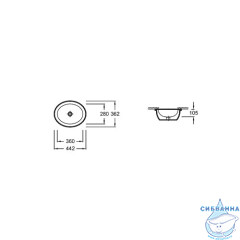 Раковина под столешницу 44 см Jacob Delafon Vox EYI102-00