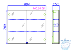 Зеркальный шкаф Aqwella 80 MC.04.08
