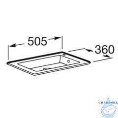 Раковина встраиваемая 50 см Roca Debba Unik 32799J00Y