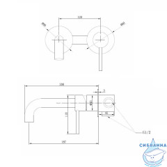 Смеситель для раковины встраиваемый Abber Wasser Kreis AF8112NG (никель)