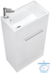 Тумба подвесная 1Marka Lira 40П с раковиной Lira  40 белый глянец L