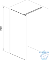 Душевое ограждение Ravak Walk-In Air Wall 110 см профиль белый, стекло прозрачное GW9WD0E00Z1