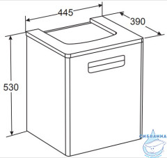 Тумба под раковину Roca Gap 45, белый глянец