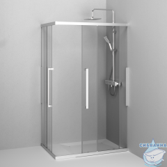 Душевое ограждение AM.PM Func 120x80 W84G-403-12080-MТ профиль хром, стекло прозрачное (без поддона)