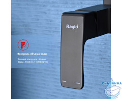 Смеситель Raglo R01.51.06 с гигиеническим душем (черный)
