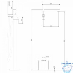 Смеситель для ванны напольный ABBER Daheim AF8215NG (никель)