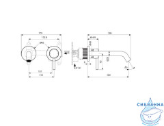 Смеситель для раковины встраиваемый Ideal Standard Ceraline BD764XG (черный матовый)