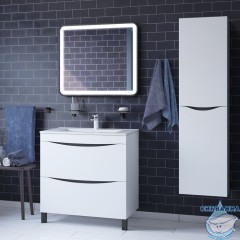 Тумба с умывальником, напольная, 80 см, белая, Cloud, IDDIS, CLO80WFi95K