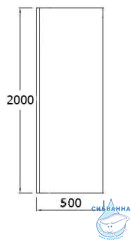 Боковая стенка Jacob Delafon Contra 40 см E22L50-GA профиль хром, стекло прозрачное