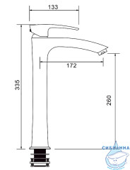 Смеситель для раковины Gappo G1007-16 (без донного клапана) (черный матовый)