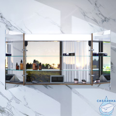 Зеркало-шкаф AM.PM Sensation 100 орех