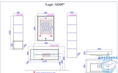 Тумба под раковину 102 см Aqwella Clarberg Logic R