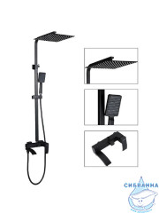 Душевая система Frap F24803-16 300 1 режим (черный)