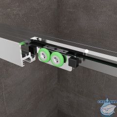 Душевое ограждение ABBER Komfort 170x100 профиль хром, стекло прозрачное AG93170-S102 (с доводчиком) (без поддона)