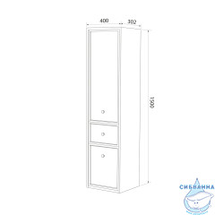 Пенал подвесной Iddis Torr 40 см, белый матовый