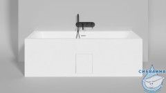 Ванна из искусственного камня Salini Orlando Axis Kit 190x80 (материал S-Sense, белый глянцевый)