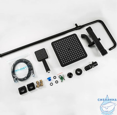 Душевая система Gappo G2491-6 230 1 режим (черный матовый)