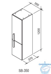 Пенал Ravak Chrome 35 R белый X000000543