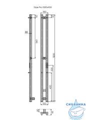 Полотенцесушитель электрический Indigo Style PRO (с таймером) 10х120 черный муар  (с возможностью скрытого подключения, подключение R/L)