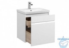 Тумба Aquanet Палермо 60 белый глянец с раковиной Moduo 60 