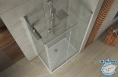 Душевое ограждение Encanto Stella 120x80 см профиль хром, стекло прозрачное ES120.3100A (без поддона)