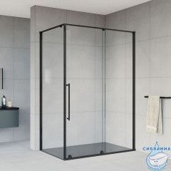 Душевое ограждение Vincea Arno 120x90 профиль черный, стекло прозрачное VSR-1A9012CLB