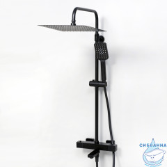 Душевая система Wasserkraft A29901 Thermo 300 1 режим (черный матовый)