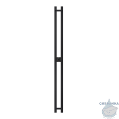 Полотенцесушитель электрический Terminus Duo 11х160 квадратная (с возможностью скрытого подключения) (черный матовый)