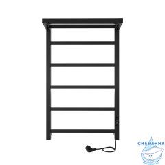 Полотенцесушитель электрический Indigo Forma П5 (с таймером) 50х80 черный муар  (с возможностью скрытого подключения, подключение R/L)