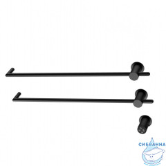 Полотенцесушитель электрический  Wonzon&Woghand Leipzig 37х76 WW-AL3621-MB (с возможностью скрытого подключения, подключение универсальное) (черный матовый)