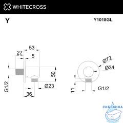Угловой соединительный элемент WHITECROSS Y1018GL (золото)