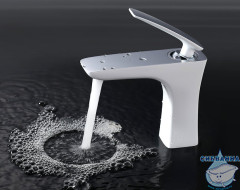 Смеситель для раковины Timo Helmi 4061/00-16F (без донного клапана) (хром/белый)