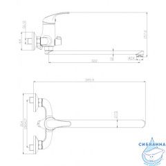Смеситель для ванны Rossinka Y35-32 с душевым гарнитуром (хром)