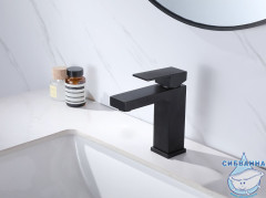 Смеситель для раковины Abber Daheim  AF8210B  (без донного клапана) (черный матовый)