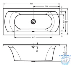 Акриловая ванна Riho Lima 150x70