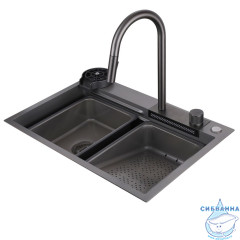 Кухонная мойка ABBER Wasser Kreis 68 см AF2194NG никель
