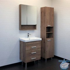 Тумба Comforty Никосия 60 дуб темный с раковиной Fest 60 00-00008852CF