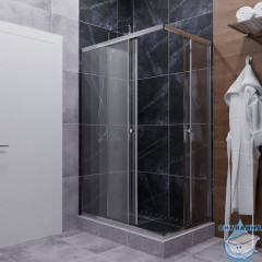 Душевое ограждение Тритон Вента 120x80 профиль хром, стекло прозрачное Щ0000054193 (без поддона)